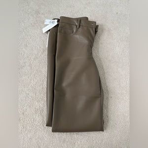 Brand New Aritzia Melina Low Rise Leather Pants!